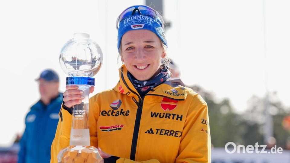 Im vergangenen Jahr gewann Franziska Preuß in Oslo den Gesamtweltcup. (Archivbild) Bild: Terje Pedersen/NTB/dpa