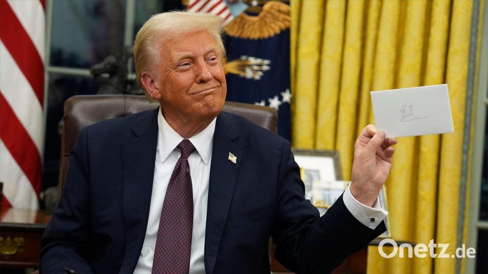 Heute will Trump seinen Favoriten für die Spitze der mächtigen Fed bekanntgeben. (Archivbild) Bild: Evan Vucci/AP/dpa