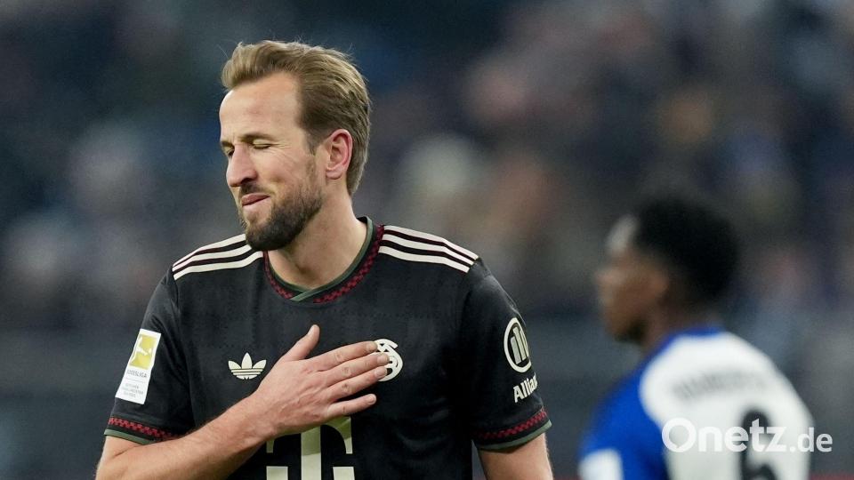 Sein 22. Saisontor half nicht: Bayerns Torjäger Harry Kane. Bild: Marcus Brandt/dpa