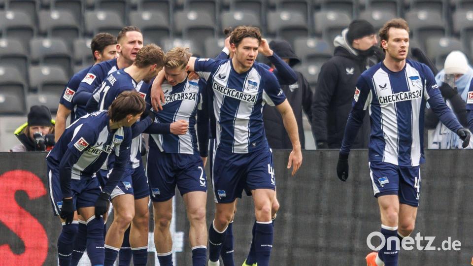 Die Berliner konnten früh jubeln. Bild: Andreas Gora/dpa