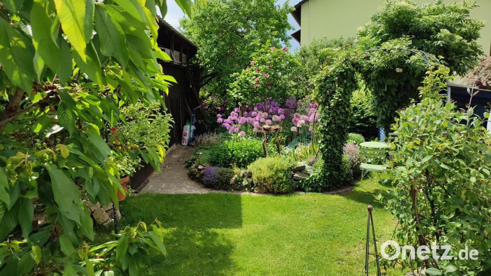 Ein Garten zum Wohlfühlen ist das Idyll von Christa und Gerhard Gieler im Fasanenweg 1. Bild: Josef Höllerl/exb