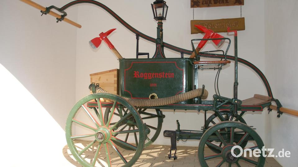 Die Handspritze aus dem Jahr 1891 ist noch erhalten. Bild: dob