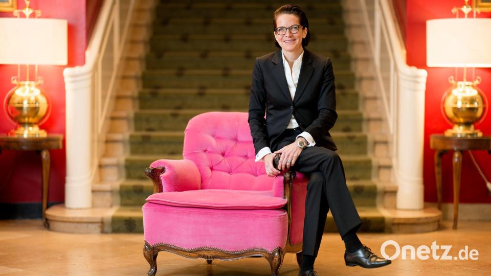 Caroline von Kretschmann, Chefin des Luxushotels „Europäischer Hof Heidelberg“, geht auf Tiktok viral. Bild: Uwe Anspach/dpa
