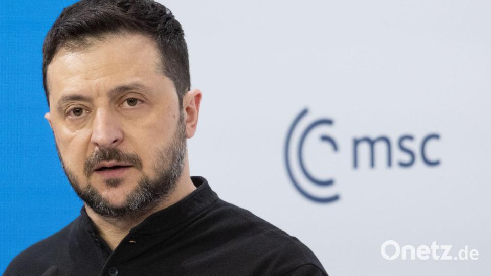 Der ukrainische Präsident Selenskyj wird wieder in München erwartet. Bild: Boris Roessler/dpa