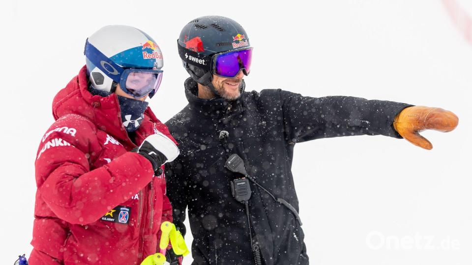 Spannendes Duo: Aksel Lund Svindal (r.) gehört zu Vonns Trainerteam. (Archivbild) Bild: Expa/Johann Groder/APA/dpa