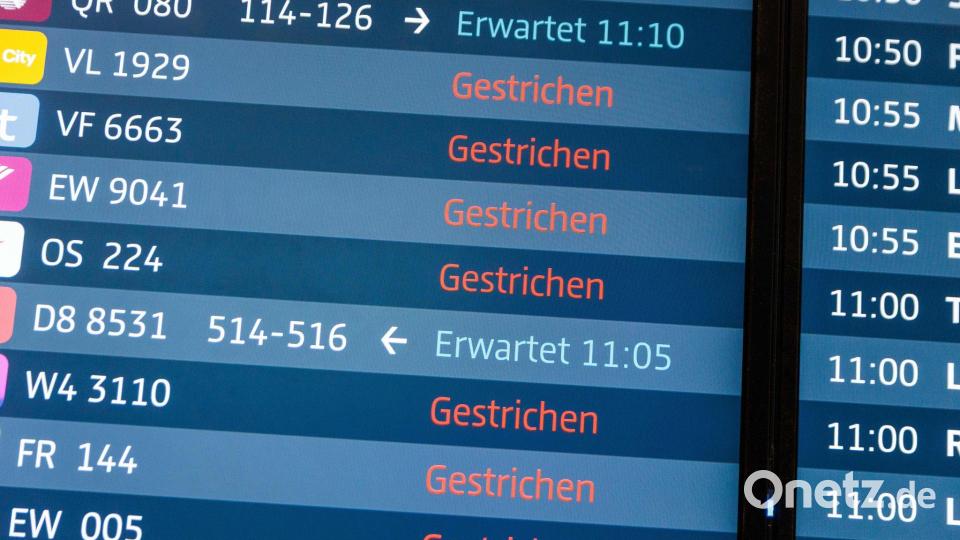 Wann der Flugbetrieb wieder aufgenommen werden könne, sei aktuell unklar, so eine Sprecherin des Flughafens am Morgen. Bild: Carsten Koall/dpa