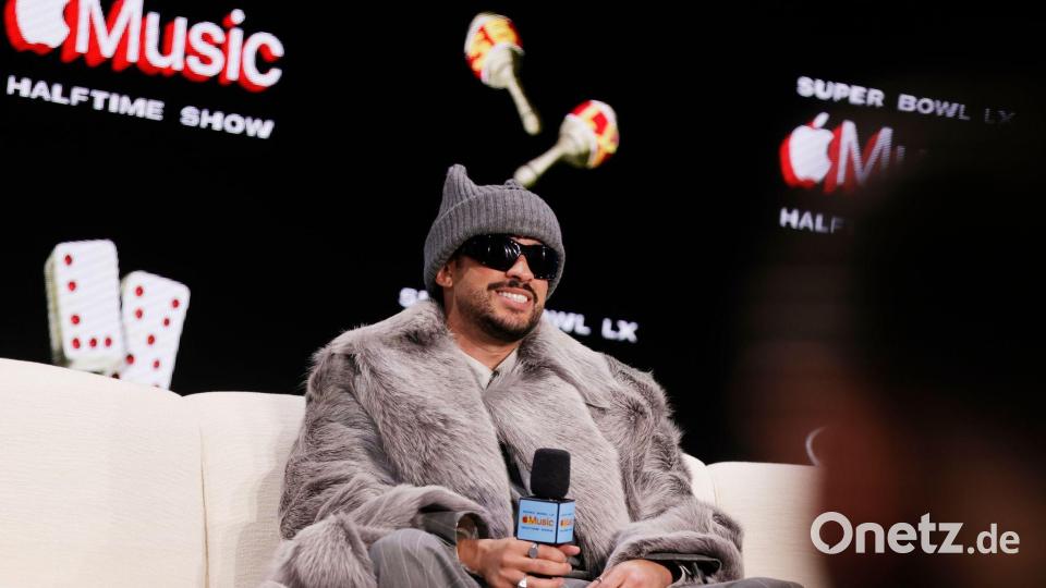 Bad Bunnys Auftritt wird mit Spannung erwartet. Bild: Brontë Wittpenn/San Francisco Chronicle/AP/dpa