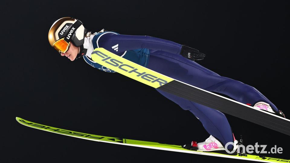 Mit ihrer Leistung beim Training war Katharina Schmid alles anderes als zufrieden. Bild: Daniel Karmann/dpa