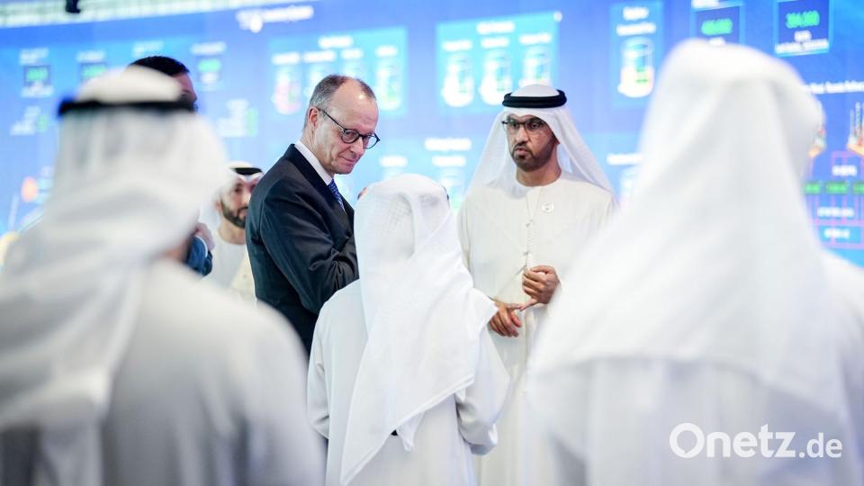 Bundeskanzler Merz trifft Wirtschaftsvertreter in Abu Dhabi: Abschluss der Golfregion-Reise Bild: Kay Nietfeld/dpa
