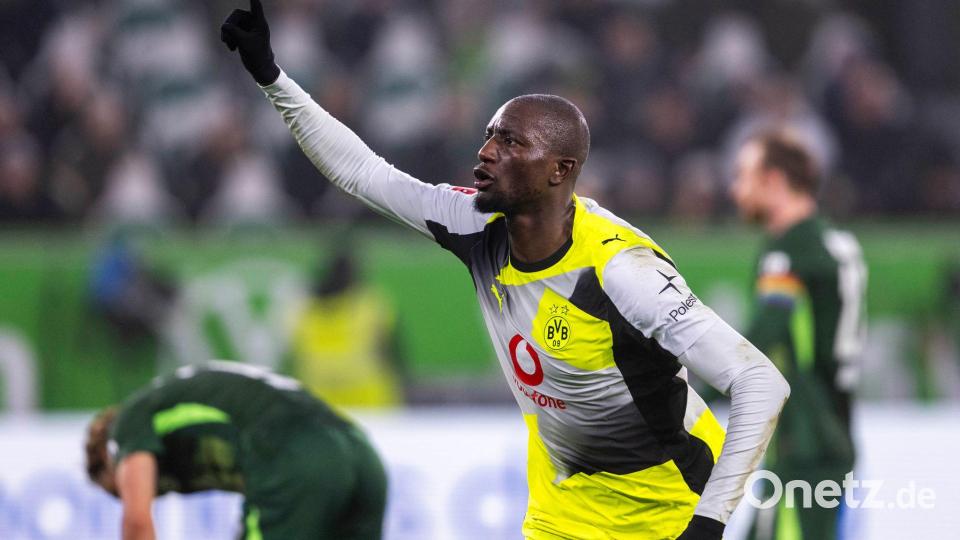 Rettete seine Mannschaft: BVB-Torjäger Serhou Guirassy. Bild: David Inderlied/dpa