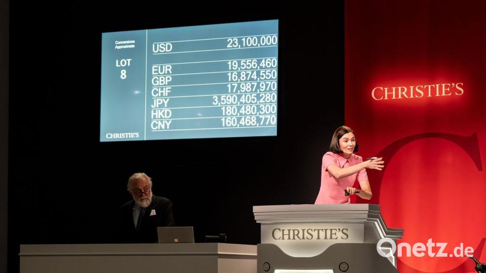 Das Bietergefecht dauerte rund 45 Minuten. (Handout) Bild: -/CHRISTIE’S IMAGES LTD. 2025/dpa
