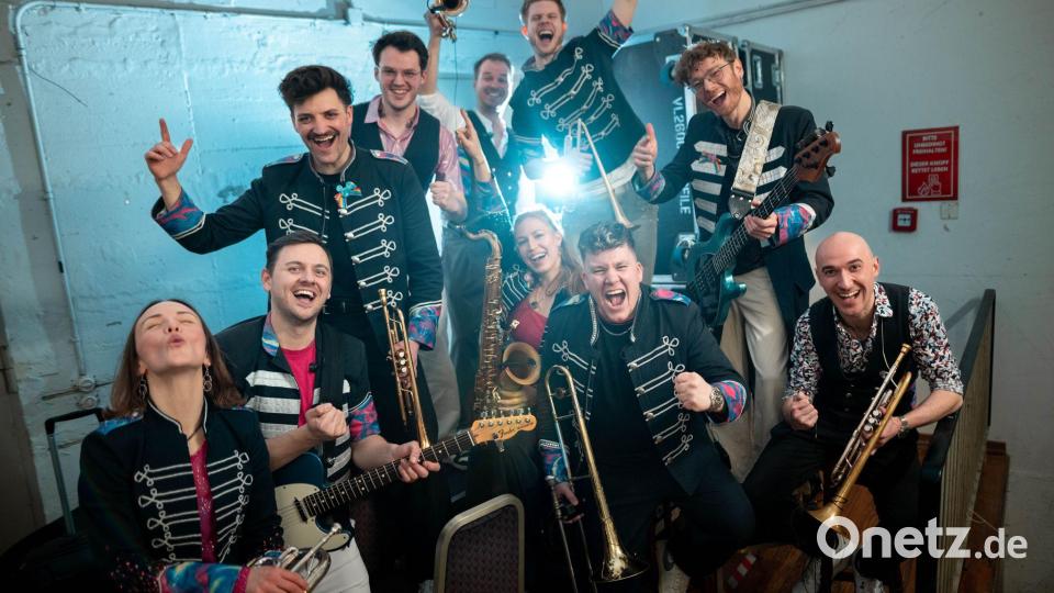 Die Band Druckluft hat mit „Karnevalsmaus“ einen Hit gelandet. (Archivfoto) Bild: Fabian Strauch/dpa