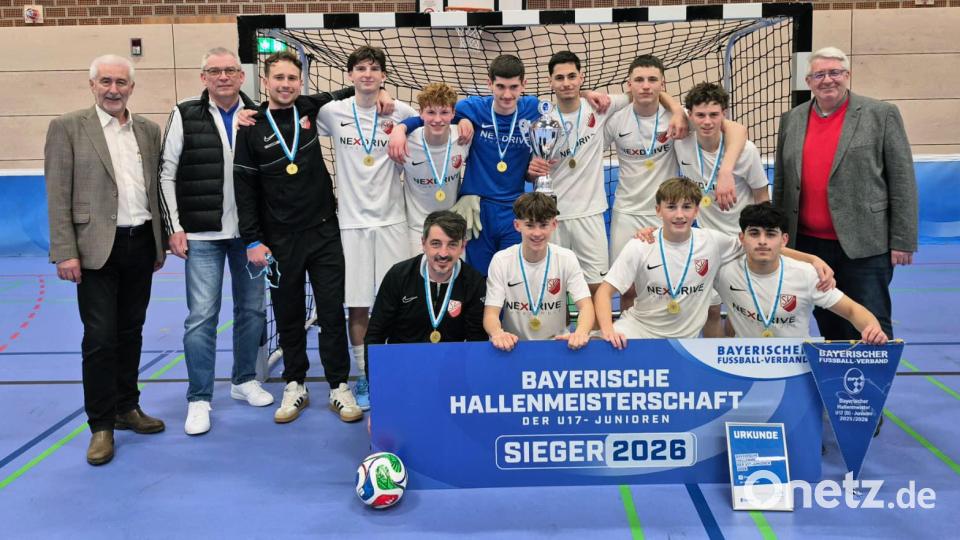 Der SV Heimstetten gewann die Bayerische Futsal-Meisterschaft der U17-Junioren in Weiden. Der SV Raigering landete auf dem dritten Platz. Bild: Gerhard Brandlmeier/BFV