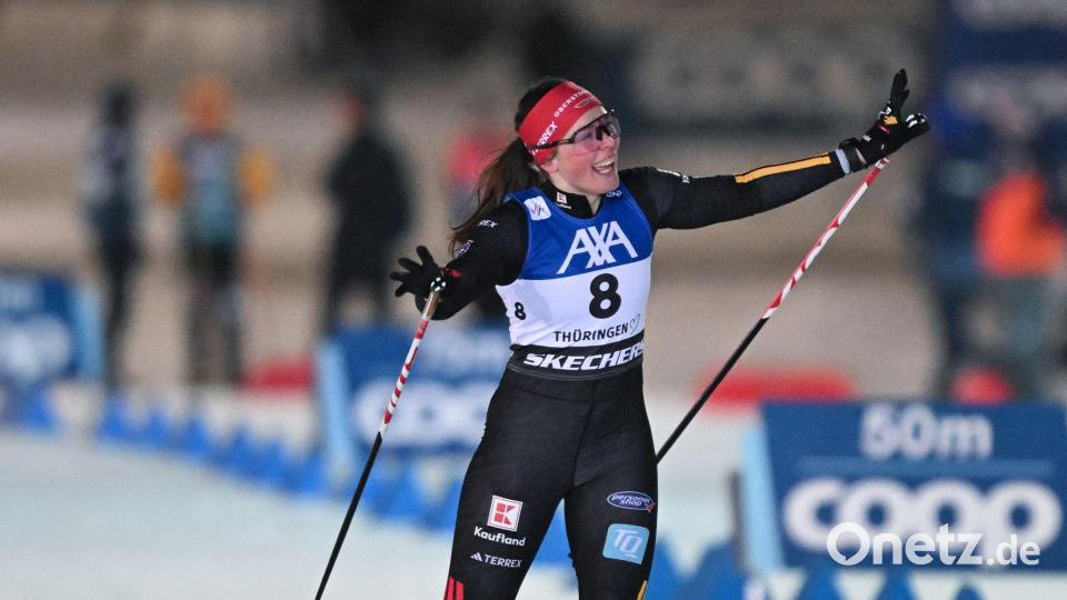 Coletta Rydzek setzt auch bei den Olympischen Winterspielen auf die familiäre Nähe. (Archivbild) Bild: Hendrik Schmidt/dpa