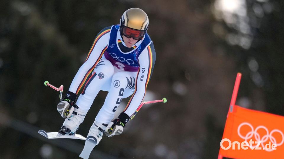 Fuhr in der Abfahrt auf Rang elf: Simon Jocher. Bild: Julia Demaree Nikhinson/AP/dpa