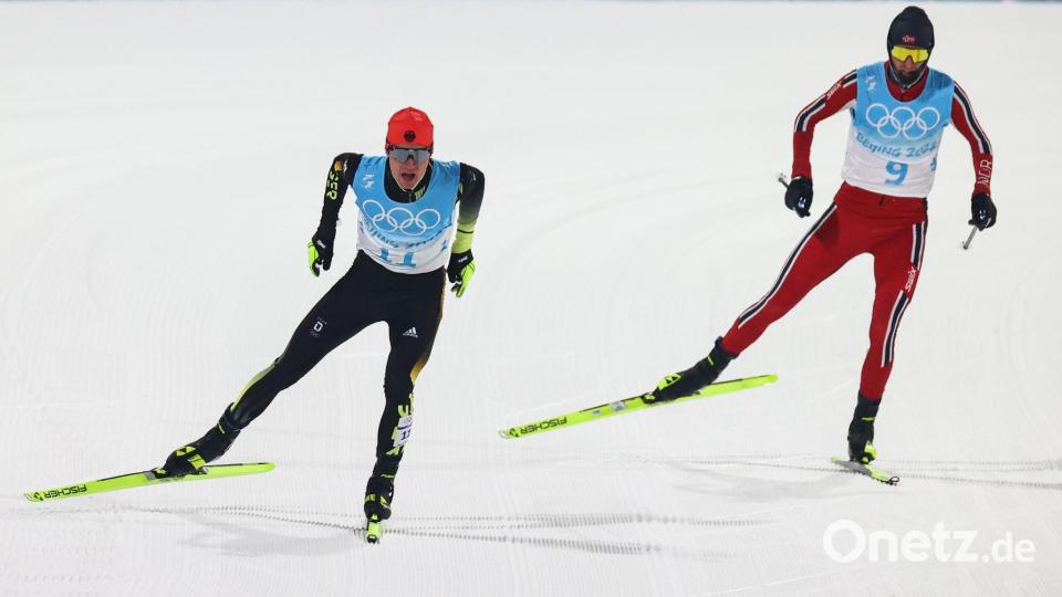 Vinzenz Geiger landete bei Olympia 2022 einen Gold-Coup. (Archivbild) Bild: Daniel Karmann/dpa