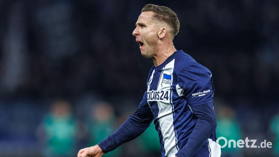 Paul Seguin spielt seit dieser Saison bei Hertha BSC. (Archivbild) Bild: Andreas Gora/dpa