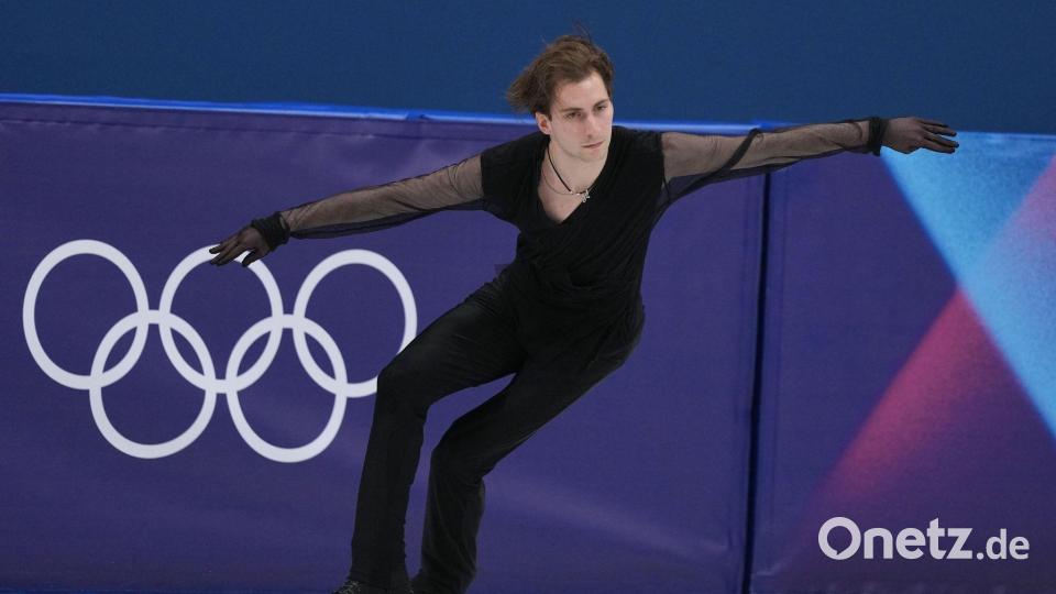 Europameister Nika Egadse blockte die Frage nach seiner Trainerin ab. Bild: Stephanie Scarbrough/AP/dpa