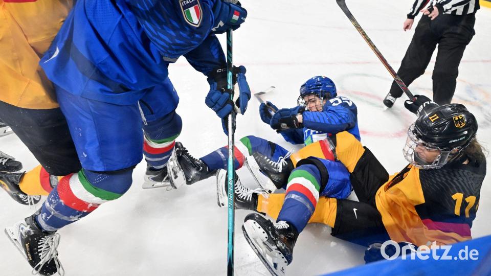 Ein Bild sinnbildlich für das Spiel: zerfahren und wild. Bild: Peter Kneffel/dpa