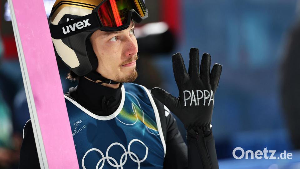 Besonderer Gruß: Johann André Forfang denkt an seinen verstorbenen Vater. Bild: Daniel Karmann/dpa