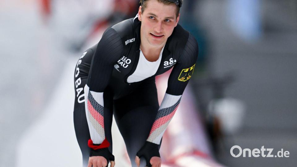Eisschnellläufer Klein und Seider kennen sich aus ehemaligen Jugendzeiten in Erfurt. (Archivbild) Bild: Sven Hoppe/dpa