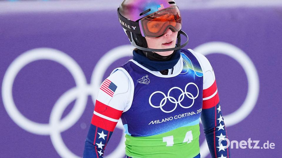 Topfavoritin auf Gold - und am Ende nur Vierte: Mikaela Shiffrin. Bild: Michael Kappeler/dpa