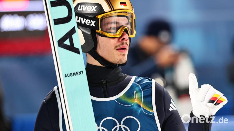 Philipp Raimund konnte nicht an seine Leistung aus dem Einzel-Wettbewerb anknüpfen. Bild: Daniel Karmann/dpa