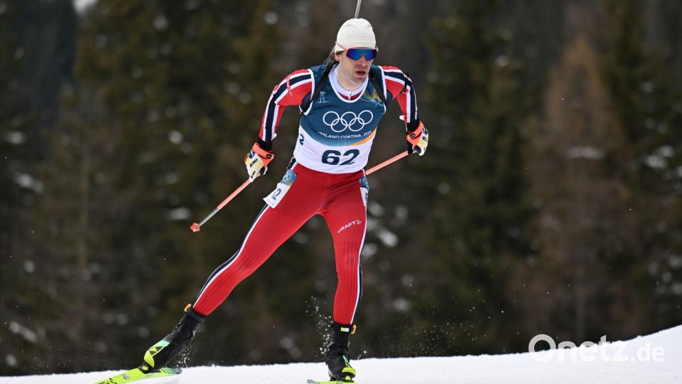 Sturla Holm Laegreid auf dem Weg zu Olympia-Bronze. Bild: Hendrik Schmidt/dpa