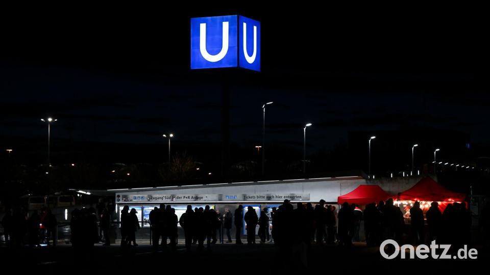 Die U-Bahn zur Allianz-Arena fuhr wie angekündigt. Bild: Sven Hoppe/dpa