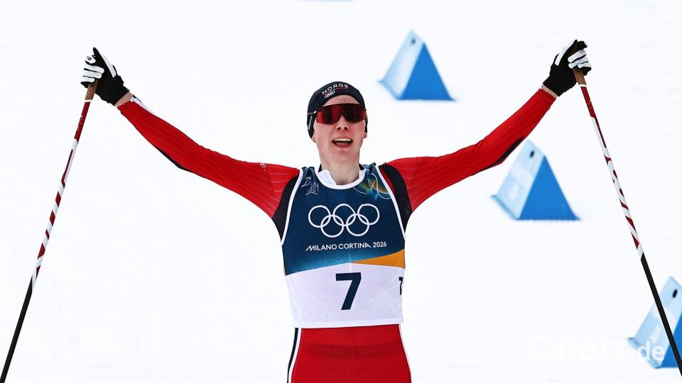 Jens Luraas Oftebro war bei sehr schwierigen Bedingungen der beste Kombinierer. Bild: Daniel Karmann/dpa