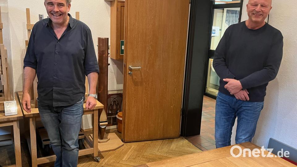 Firmenchef Philip Klais (links) und Tonal Director Andreas Saage freuen sich schon auf ihr jüngstes Werk in Amberg St. Georg. Bild: dok