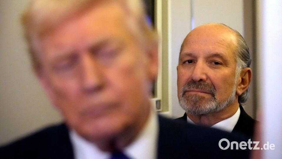 Auch US-Handelsminister Howard Lutnick geriet in Erklärungsnot. (Archivfoto) Bild: Mark Schiefelbein/AP/dpa