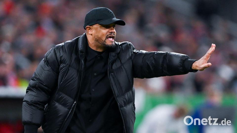 Der nächste Münchner Triple-Coach? Vincent Kompany in Aktion am Spielfeldrand. Bild: Sven Hoppe/dpa
