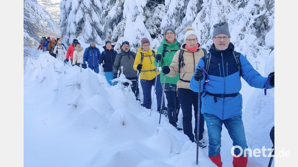 Diese Wandergruppe erlebte kürzlich ein Wintermärchen bei strahlend blauem Himmel und über 30 Zentimeter hoher Schneedecke. Bild: Markus Prechtl