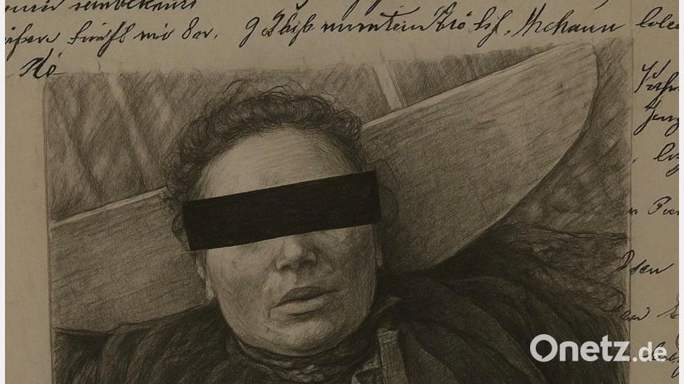 Die Tote aus dem Regen konnte zunächst nicht identifiziert werden. Bild: KI-generiert mit Material des Staatsarchivs Amberg