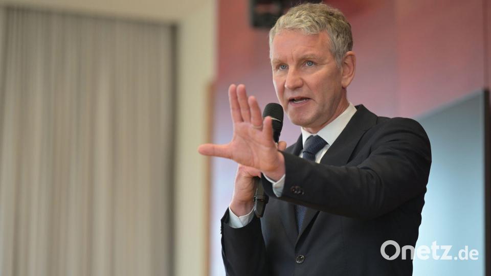 Björn Höcke spricht auf einer Veranstaltung der AfD-Fraktion im bayerischen Landtag. Bild: Malin Wunderlich/dpa