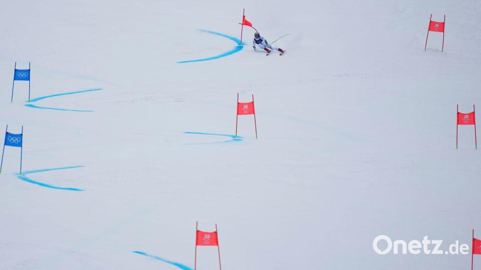 Im ersten Lauf eine Liga für sich: Lucas Pinheiro Braathen. Bild: Julia Demaree Nikhinson/AP/dpa