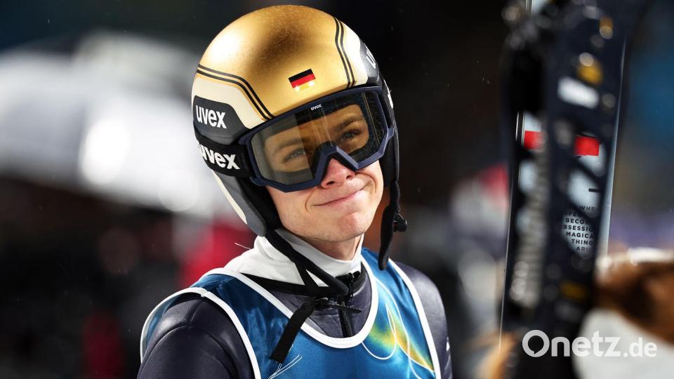 Andreas Wellinger war weit weg von den Medaillen. Bild: Daniel Karmann/dpa