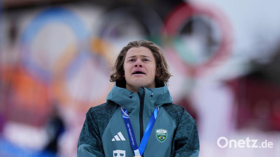 Lucas Pinheiro Braathen holte Brasiliens erste Olympia-Medaille im Winter - und das gleich in Gold. Bild: Julia Demaree Nikhinson/AP/dpa