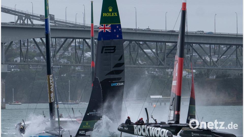 Beim SailGP in Auckland kam es zu einer schweren Kollision. Bild: Andrew Baker For SailGP/AAP/dpa