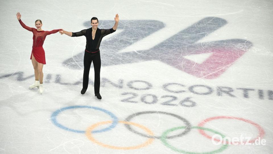 Minerva Hase und Nikita Volodin zeigten Nervenstärke. Bild: Peter Kneffel/dpa