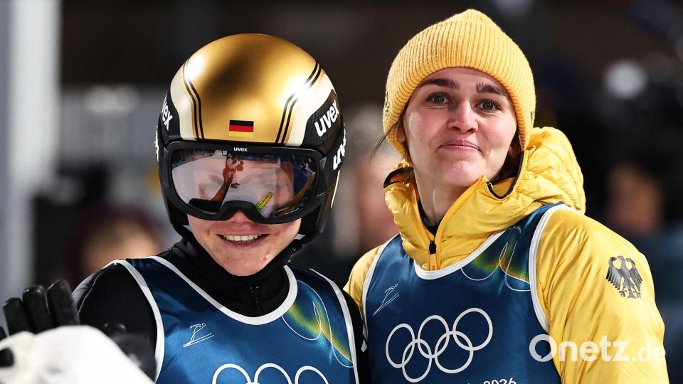 Agnes Reisch (l) und Selina Freitag konnten sich im zweiten Durchgang zumindest verbessern. Bild: Daniel Karmann/dpa