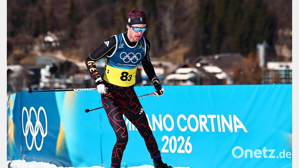 Die deutschen Langläufer um Florian Notz konnten nicht in den Kampf um Edelmetall eingreifen. Bild: Daniel Karmann/dpa