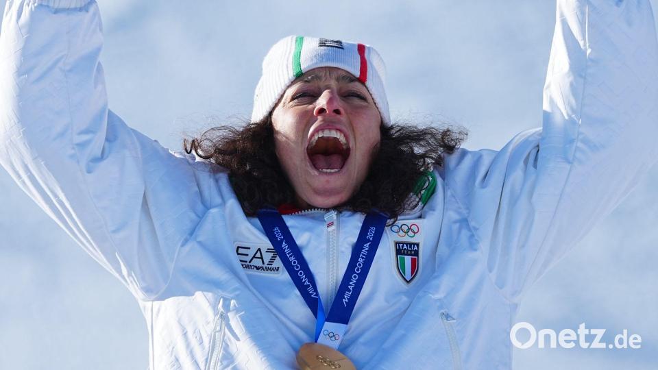 Wieder Gold: Federica Brignone erlebt ein olympisches Ski-Märchen. Bild: Michael Kappeler/dpa