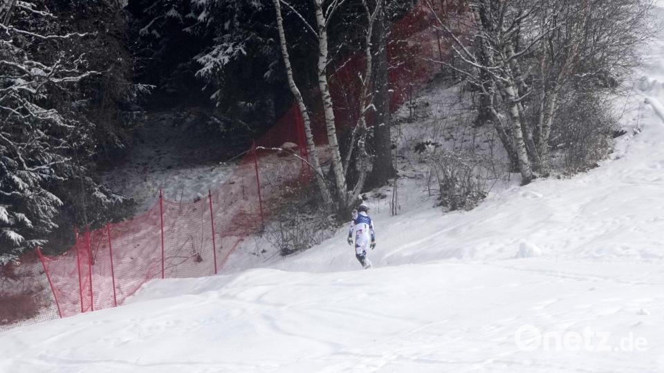 Nach seinem Slalom-Aus flüchtete Atle Lie McGrath in den Wald. Bild: John Locher/AP/dpa