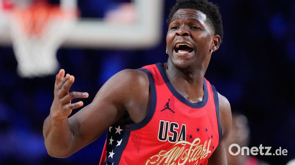 Anthony Edwards wurde zum MVP des All-Star-Games gewählt. Bild: Mark J. Terrill/AP/dpa