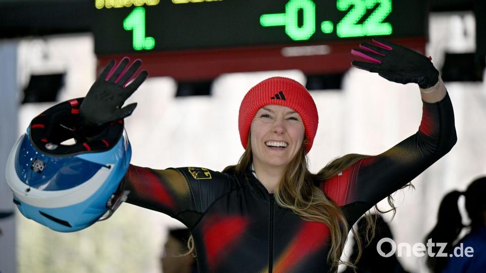 Laura Nolte will mit Deborah Levi auch im Zweierbob Gold holen. Bild: Robert Michael/dpa