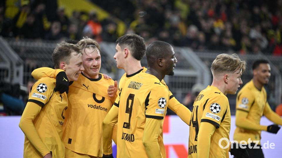 Borussia Dortmund darf auf den Einzug ins Achtelfinale der Champions League hoffen. Bild: Bernd Thissen/dpa