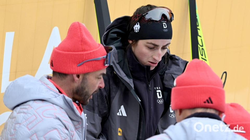 Auch Vanessa Voigt sieht man die Enttäuschung an. Bild: Hendrik Schmidt/dpa