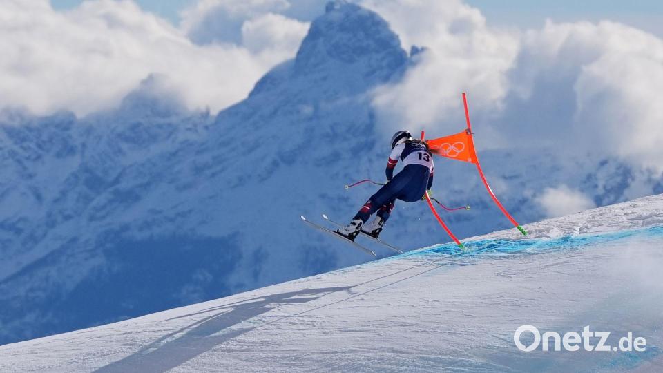 Grüße aus Cortina: Hinter dieser malerischen Momentaufnahme steckt der Beginn des großen Dramas um Lindsey Vonn. (Archivbild) Bild: Jacquelyn Martin/AP/dpa